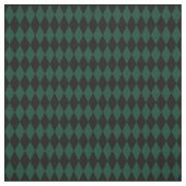 Schwarz & Dunkelgrüne Harlekin-Diamanten Stoff (Muster)