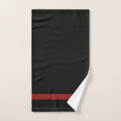 Schwarz + Dunkelrot Badhandtuch Set (Handtuch)