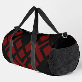 Schwarz Dunkelrot Duffle Bag