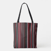 Schwarz, Dunkelrot, weißer Strichcodestreifen Tasche (Rückseite)