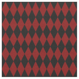 Schwarz & dunkelrote Harlequin-Diamanten Stoff