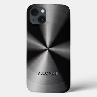 Schwarz-Edelstahl-Metal-Muster für benutzerdefinie Case-Mate iPhone Hülle