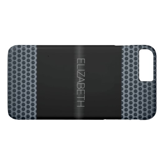 Schwarz-Edelstahlaussehen Case-Mate iPhone Hülle (Rückseite (Horizontal))