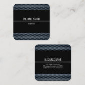 Schwarz-Edelstahlaussehen Quadratische Visitenkarte (Vorne/Hinten)