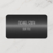 Schwarz-Edelstahlaussehen Visitenkarte (Vorderseite)