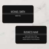 Schwarz-Edelstahlaussehen Visitenkarte (Vorne/Hinten)