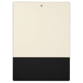 Schwarz-Eggshell-Farbblock-Zwischenablage Klemmbrett (Rückseite)