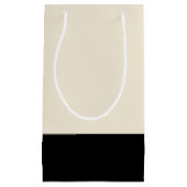 Schwarz & Eggshell Weißer Farbblock-Geschenktasche Kleine Geschenktüte (Vorderseite)