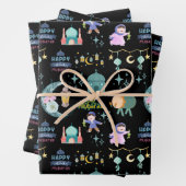 Schwarz | Eid Al-Fitr Mubarak Geschenkpapier Set (Beispiel)