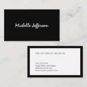 Schwarz | Einfach | BERUFLICH Visitenkarte (Vorne/Hinten)