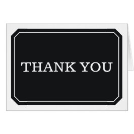 Schwarz einfach elegant Dankeschön Karte