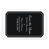 Schwarz einfach elegant Save the Date Magnet (Horizontal)
