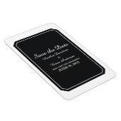 Schwarz einfach elegant Save the Date Magnet (Rechte Seite)