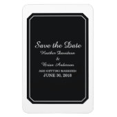 Schwarz einfach elegant Save the Date Magnet (Vertikal)