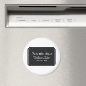 Schwarz einfach elegant Save the Date Magnet (In Situ (Geschirrspüler))