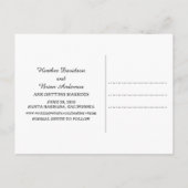 Schwarz Einfach elegant Save the Date Postkarte (Rückseite)