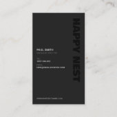 Schwarz, Einfach Minimalistisch, Luxus, Premium Visitenkarte (Vorderseite)