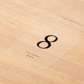 Schwarz-Einfache moderne Hochzeitsakryllische Tisc Acryleinladungen (Ablage )