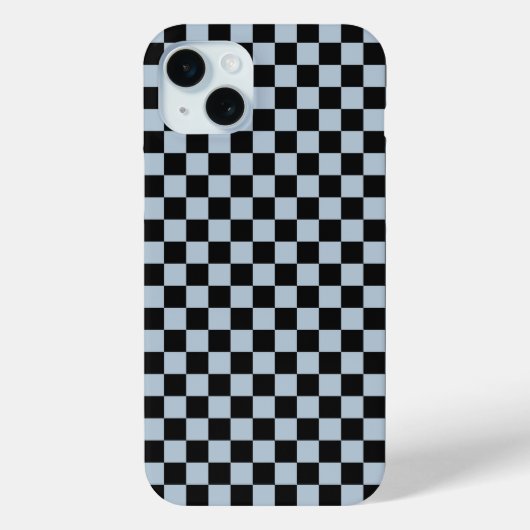 Schwarz eis kariertes Muster Case-Mate iPhone Hülle (Rückseite)