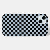 Schwarz eis kariertes Muster Case-Mate iPhone Hülle (Rückseite (Horizontal))