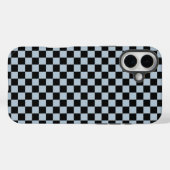 Schwarz eis kariertes Muster Case-Mate iPhone Hülle (Rückseite (Horizontal))