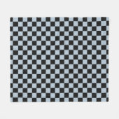Schwarz eis kariertes Muster Fleecedecke (Vorderseite (Horizontal))