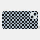 Schwarz eis kariertes Muster iPhone Hülle (Rückseite (Horizontal))