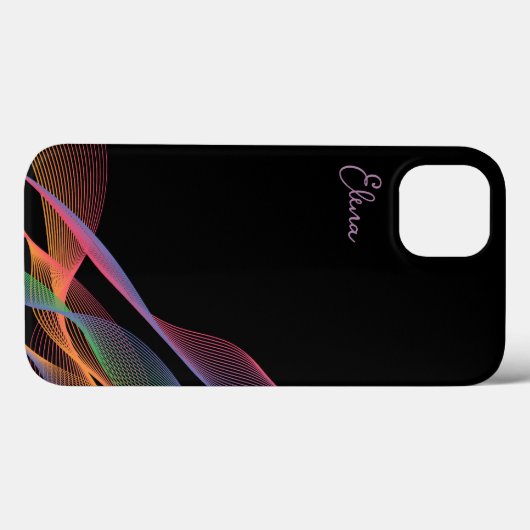 Schwarz elegant bunt schwavy Case-Mate iPhone hülle (Rückseite (Horizontal))