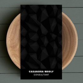 Schwarz Elegant Chic Geometric Beruflich Visitenkarte