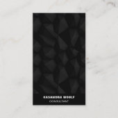 Schwarz Elegant Chic Geometric Beruflich Visitenkarte (Vorderseite)