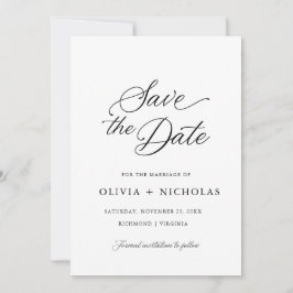 Schwarz Elegant Moderne Skriptkalligrafie Einladung