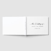 Schwarz Elegant Moderne Skriptkalligrafie Gästebuch (Voll)