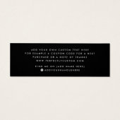 Schwarz elegante Geschäft dank Einlegen Karte (Rückseite)