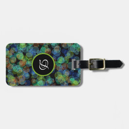 Schwarz elegante moderne, schlichte farbige Polka Gepäckanhänger