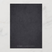 Schwarz elegante Spitzen Hochzeitskarte Begleitkarte (Rückseite)