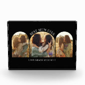 Schwarz eleganter Bogen Multi Foto bestes Mum (Vorderseite)