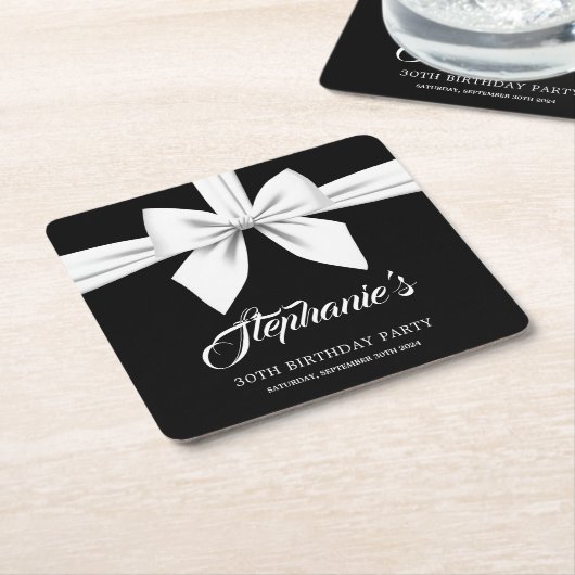 Schwarz Elegantes Extravagantes Tiffany Party Deko Rechteckiger Pappuntersetzer (angewinkelt)