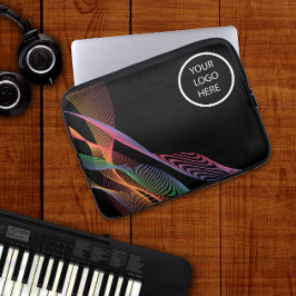 Schwarz elegantes farbiges Logo Laptopschutzhülle