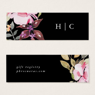 Schwarz Elegantes Wasser Schöne Registrierungskart