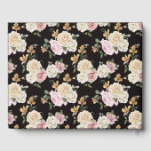 Schwarz, Elfenbein, goldblütiges Brautparty Gästebuch (Rückseite)