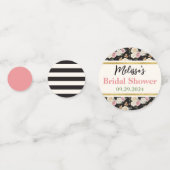 Schwarz, Elfenbeinküste, goldenes Bouquet-Brautpar Konfetti (Rückseiten)