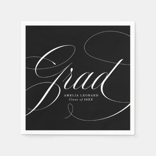 Schwarz | Eloquence Abschluss Serviette (Vorderseite)