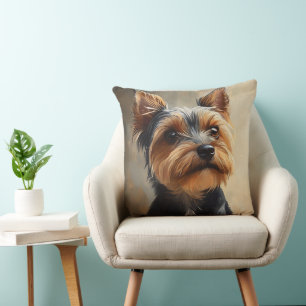 SCHWARZ & ELOXFARBEN KLEINER YORKSHIRE TERRIER WEL KISSEN