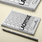 Schwarz erschüttertes Lacrosse Word Notizblock