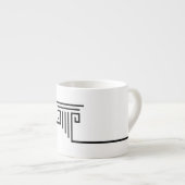 Schwarz Espressotasse (Vorderseite Rechts)