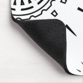 Schwarz-Explosions-Muster auf Weiß Mousepad (Ecke)