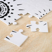 Schwarz-Explosions-Muster auf Weiß Puzzle (Seite)