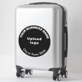 Schwarz-Farbe-Rundform-Vinyl-Aufkleber Aufkleber (Koffer)