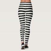 Schwarz & Farbe Streifen Wicked HexenHalloween Leggings (Rückseite)