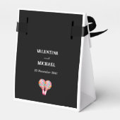 Schwarz farbenfrohe Blumenfiesta mexikanische Hoch Geschenkschachtel (Rückseite)